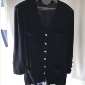 St. John Vintage Black Cardigan Sweater
